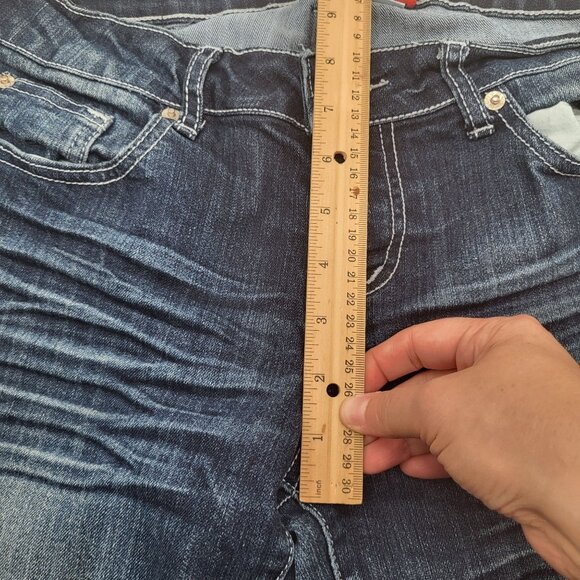 ZANA DI Y2K Denim Jeans Vintage SZ 11 Skinny Whiskered - Picture 5 of 11